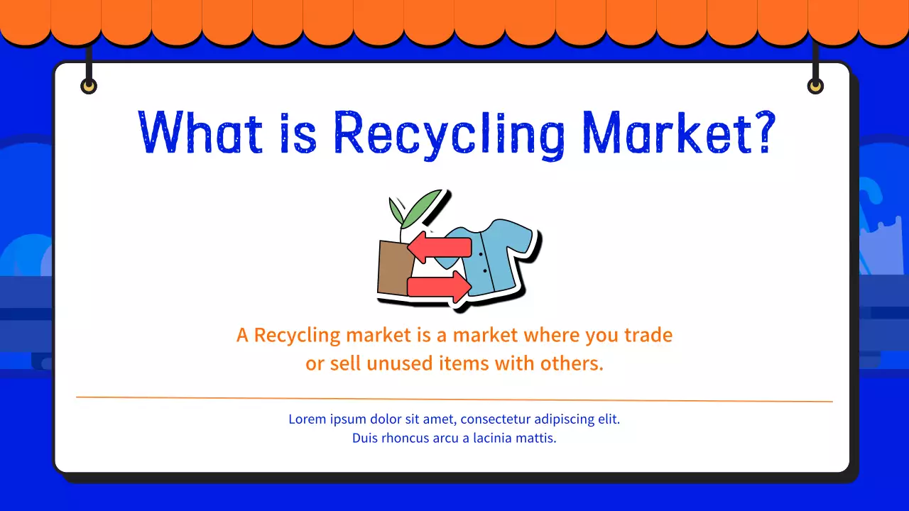 비비드 컬러의 환경을 위한 재활용 플리마켓