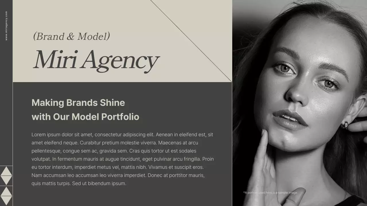 Modern Modeling Agency Company Cover Letter in Gray