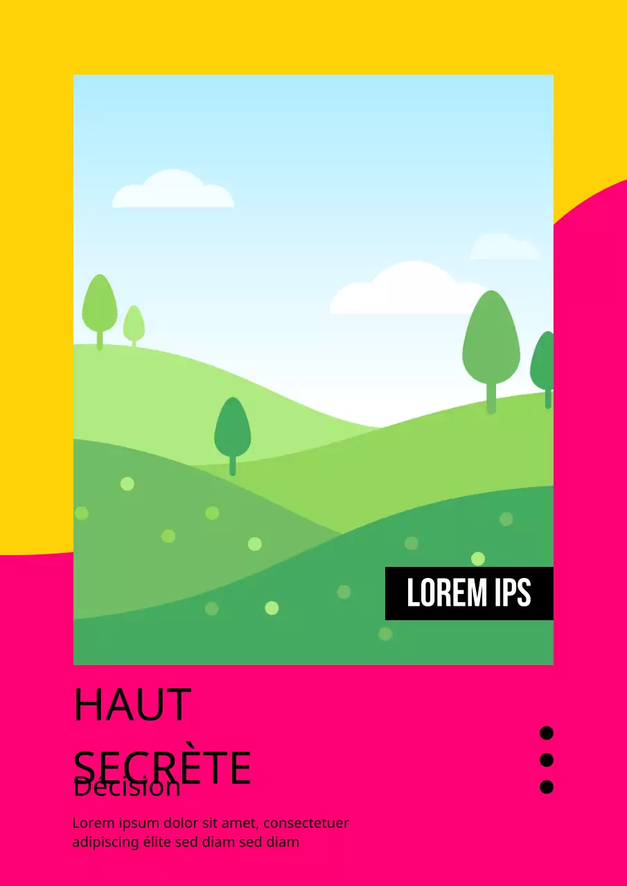 Différentes mises en page avec des photos colorées à haute saturation