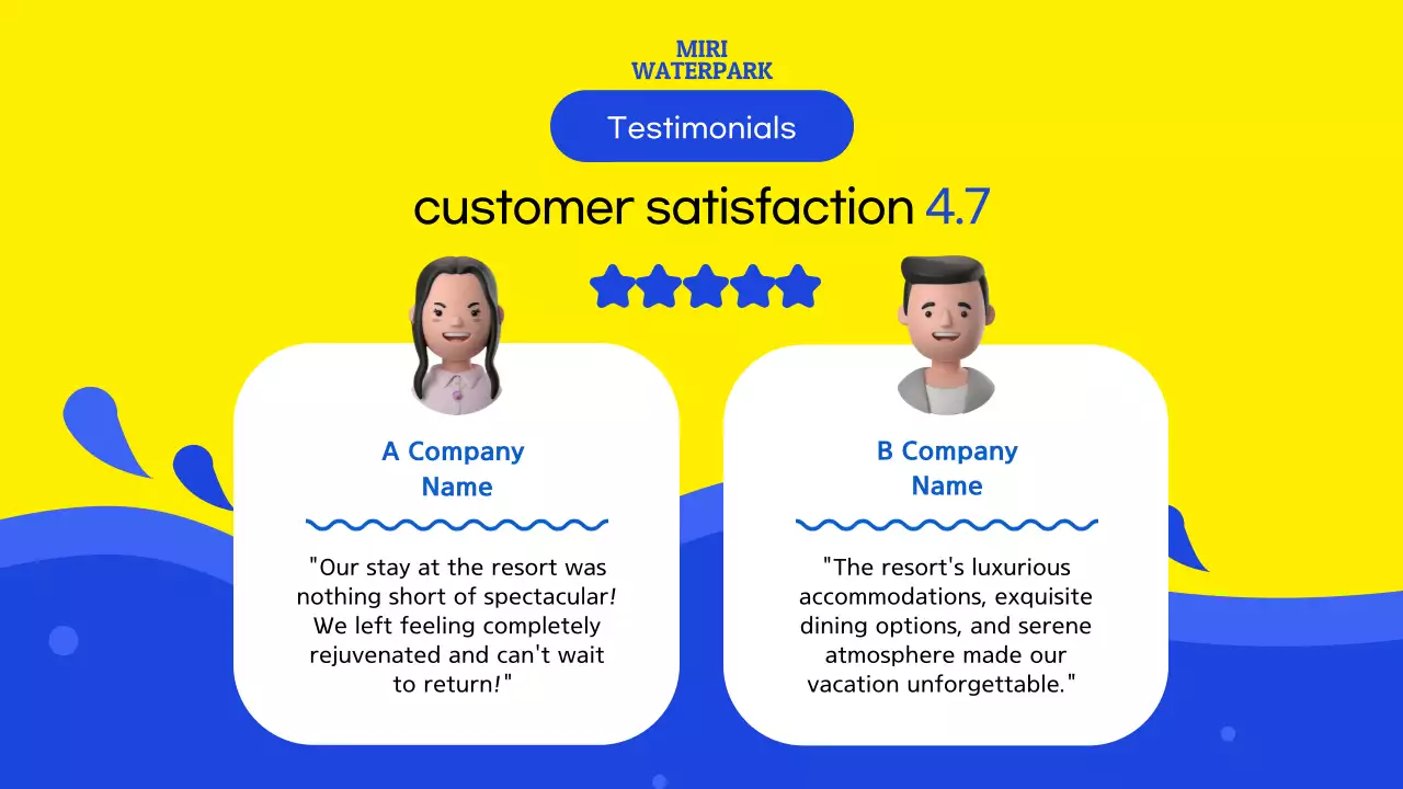 블루 플레이풀 워터파크 프로모션 프리젠테이션