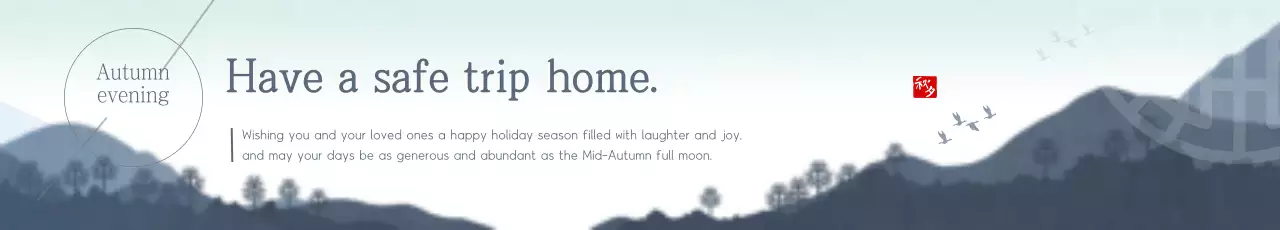 Banner de anúncio de viagem minimalista azul