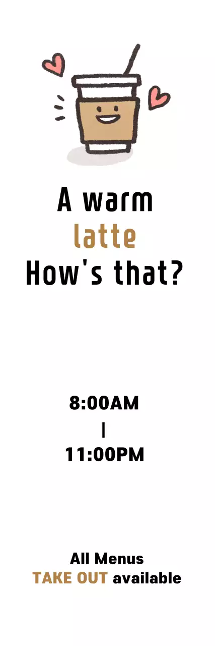 Banner de promoção de café minimalista bege