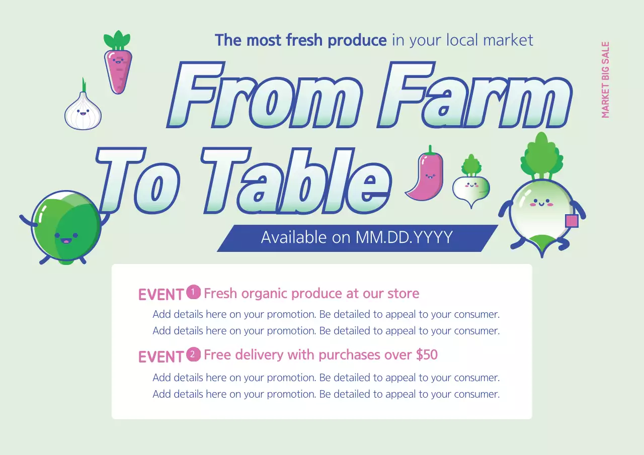 Green Playful Produce Promotion Poster