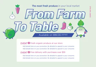 Green Playful Produce Promotion Poster