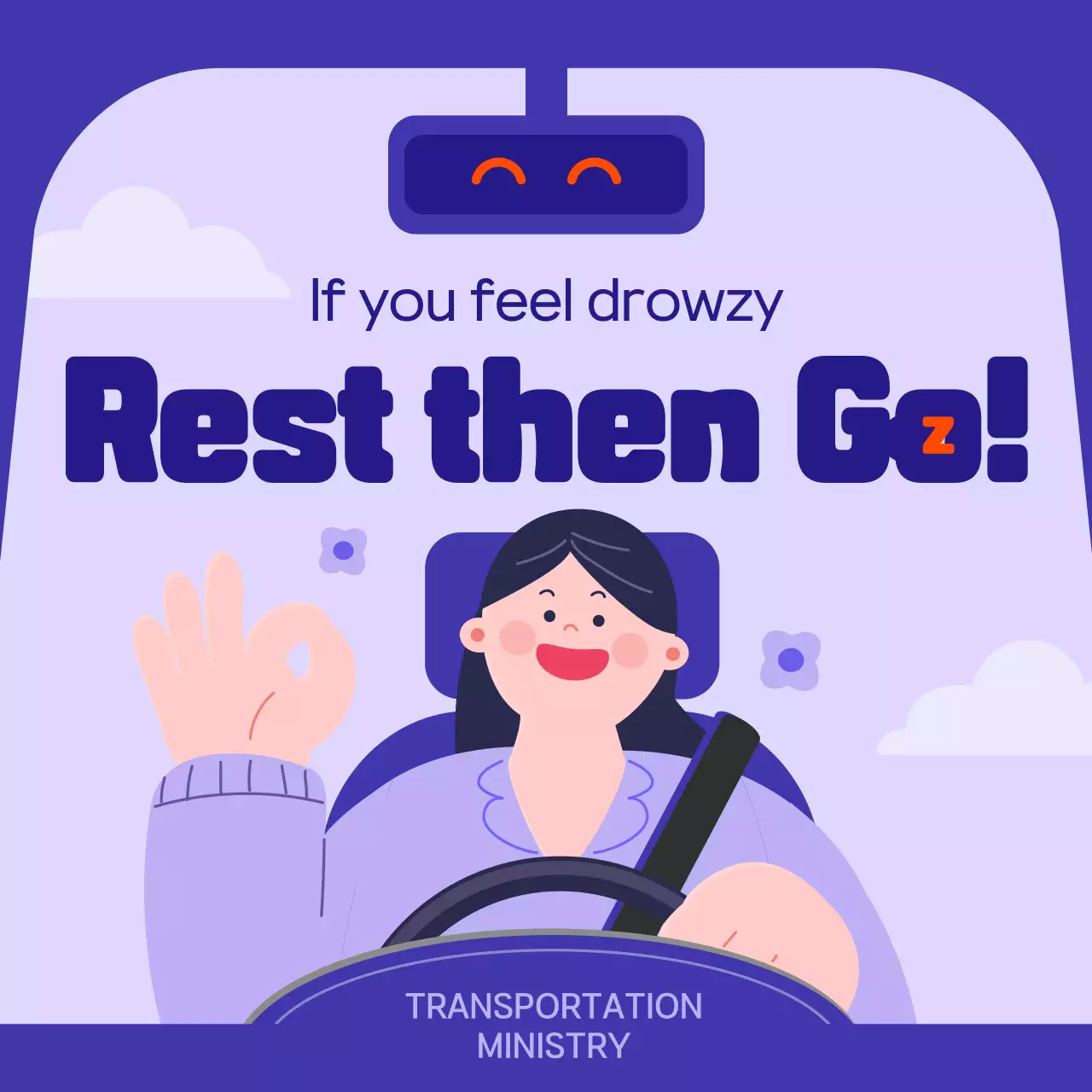 Introducing purple and orange drowsy driving information