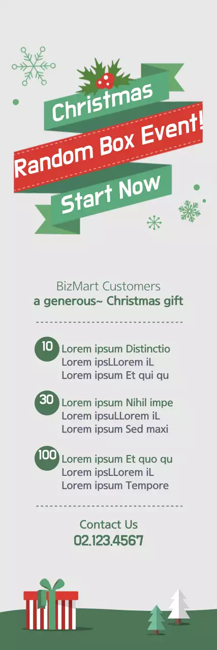 Banner Promocional Verde Moderno de Natal