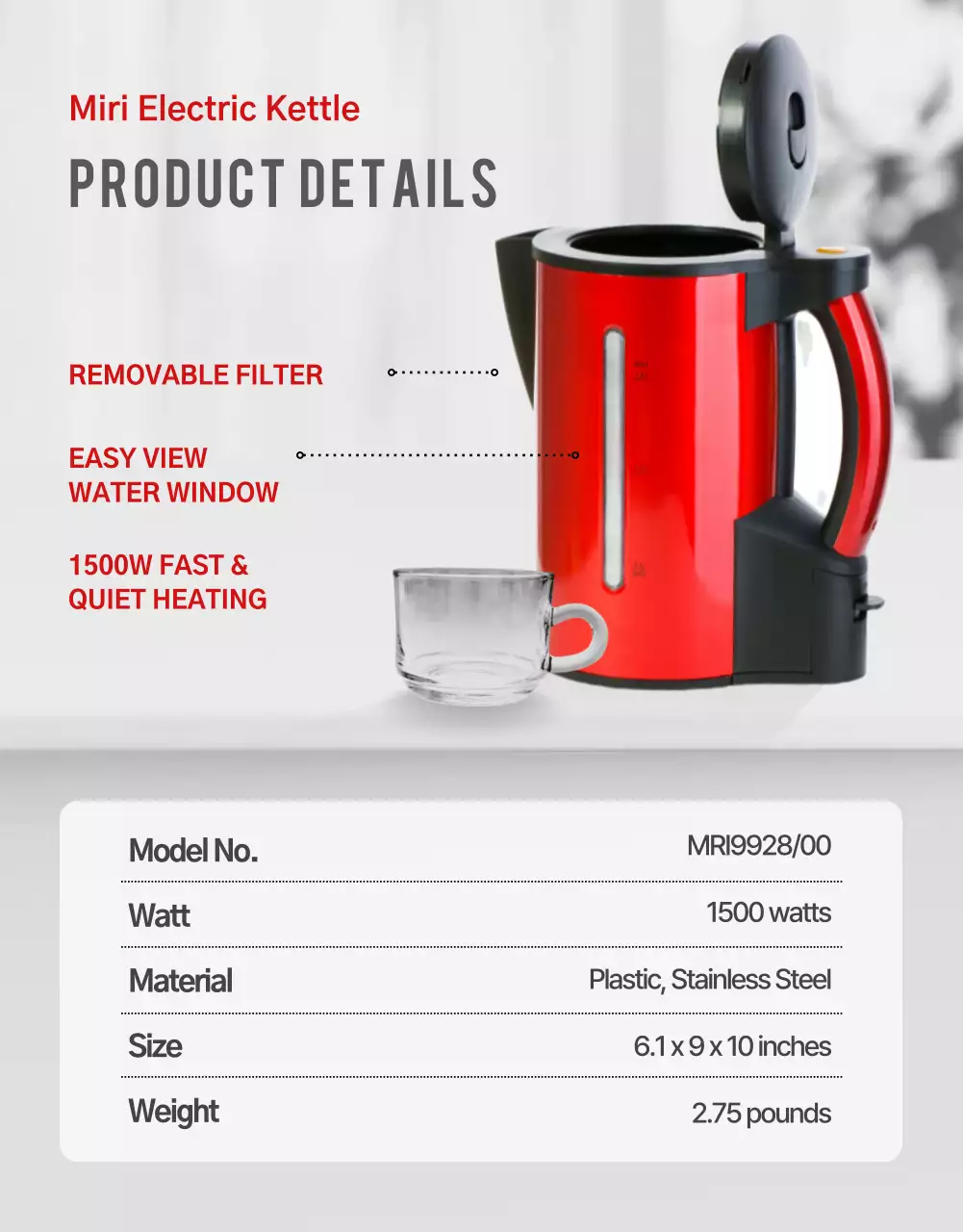 Simple Kettle theme with red and gray colors