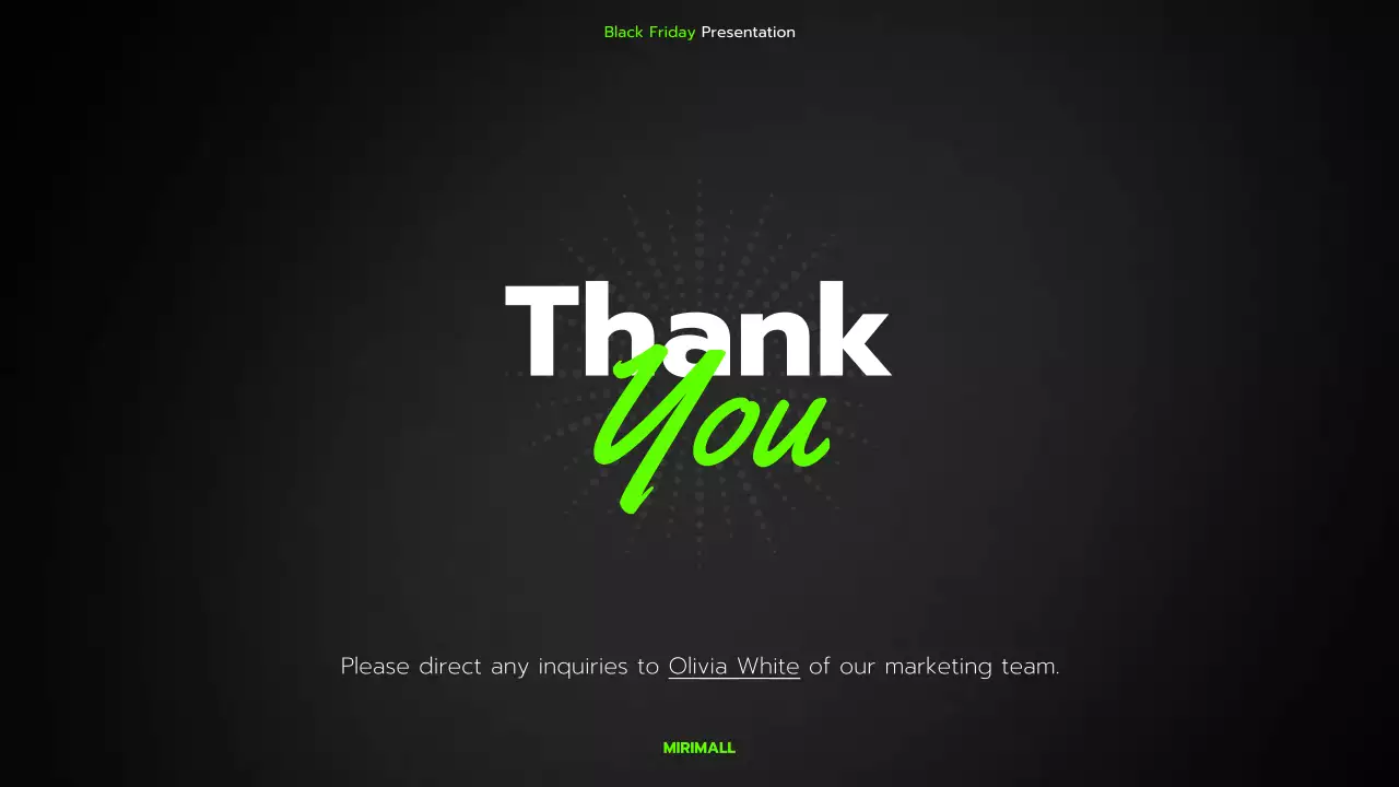 A simple black and lime green mall Black Friday event planner