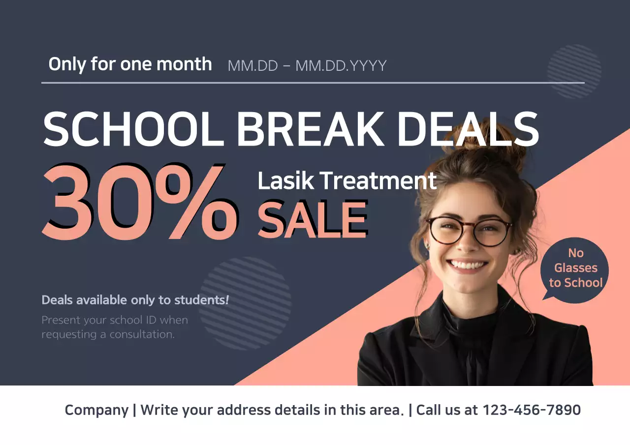 Navy Modern Lasik Promotion Poster