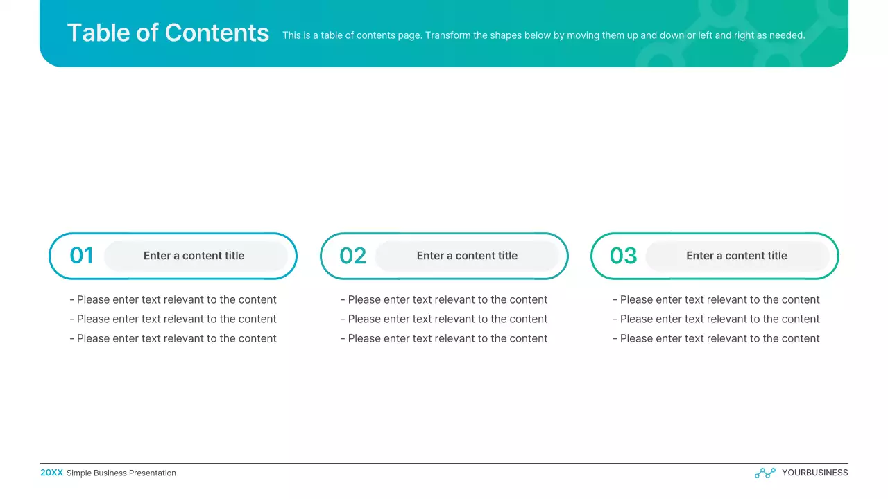 Teal Modern Business Presentation