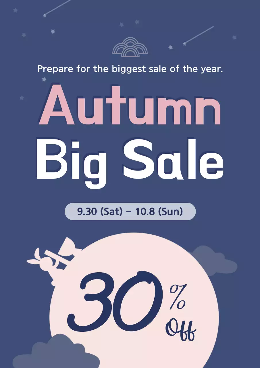 Blue Modern Sale Promotion Poster