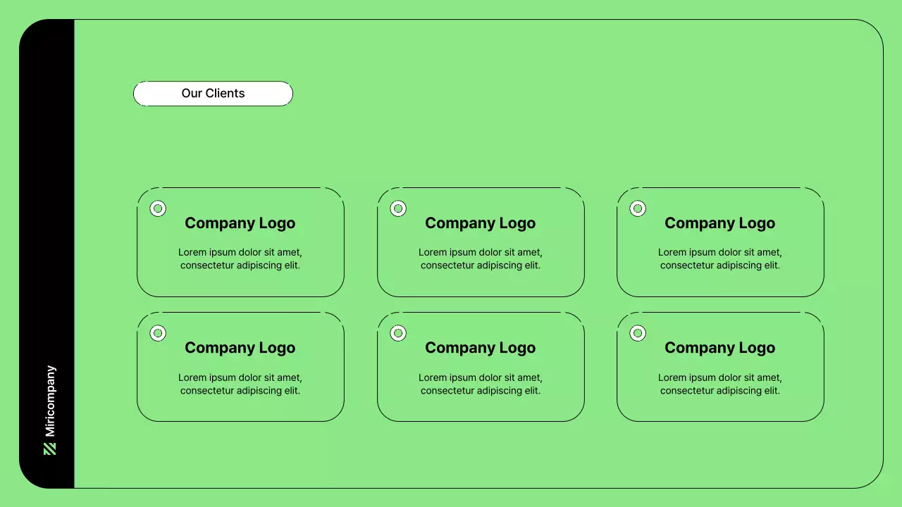 Business illustration with simple lines and green color