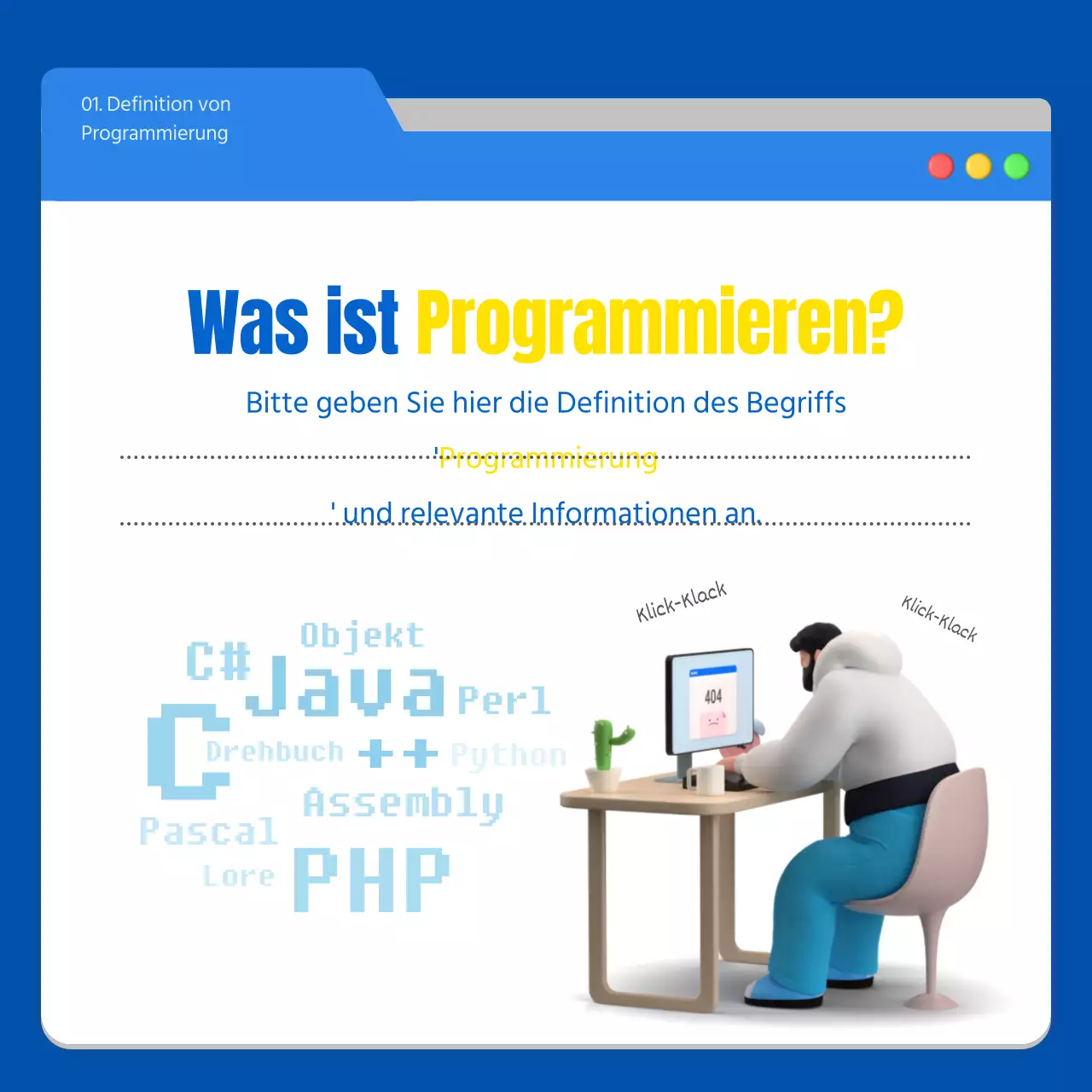 3D-Bilder in Blau hervorheben Einführung in die Programmiersprache