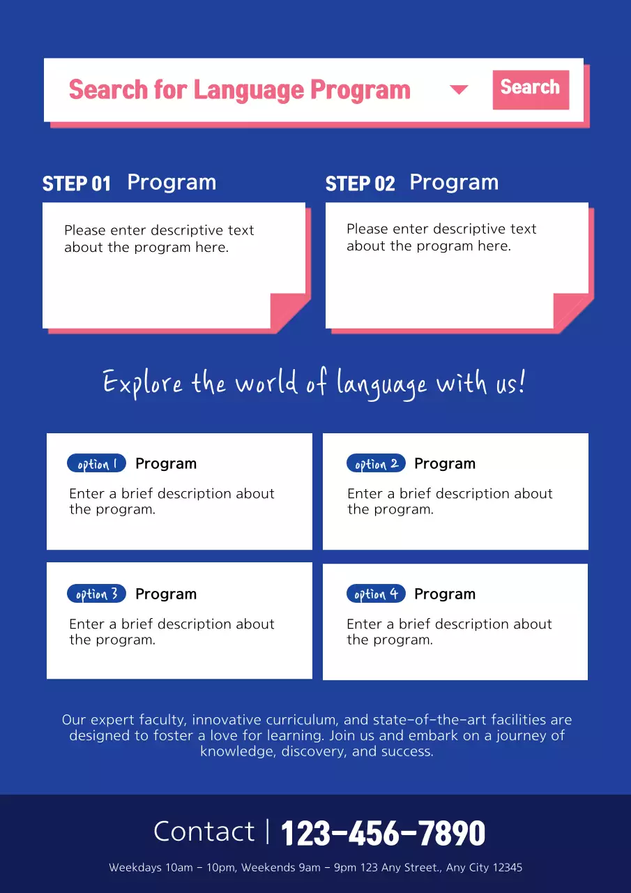 Blue Clean Language Program Promotion Poster