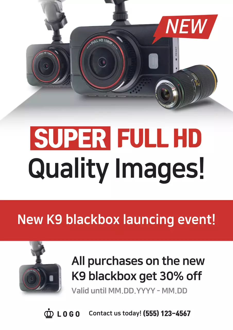 Red Modern Camera Promotion Poster