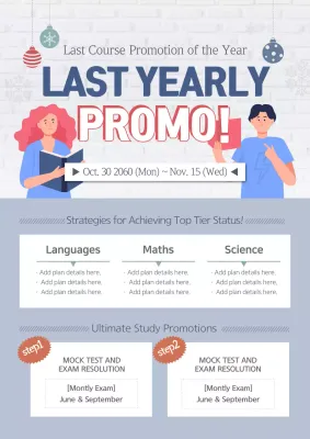 Blue Modern Course Promotion Poster