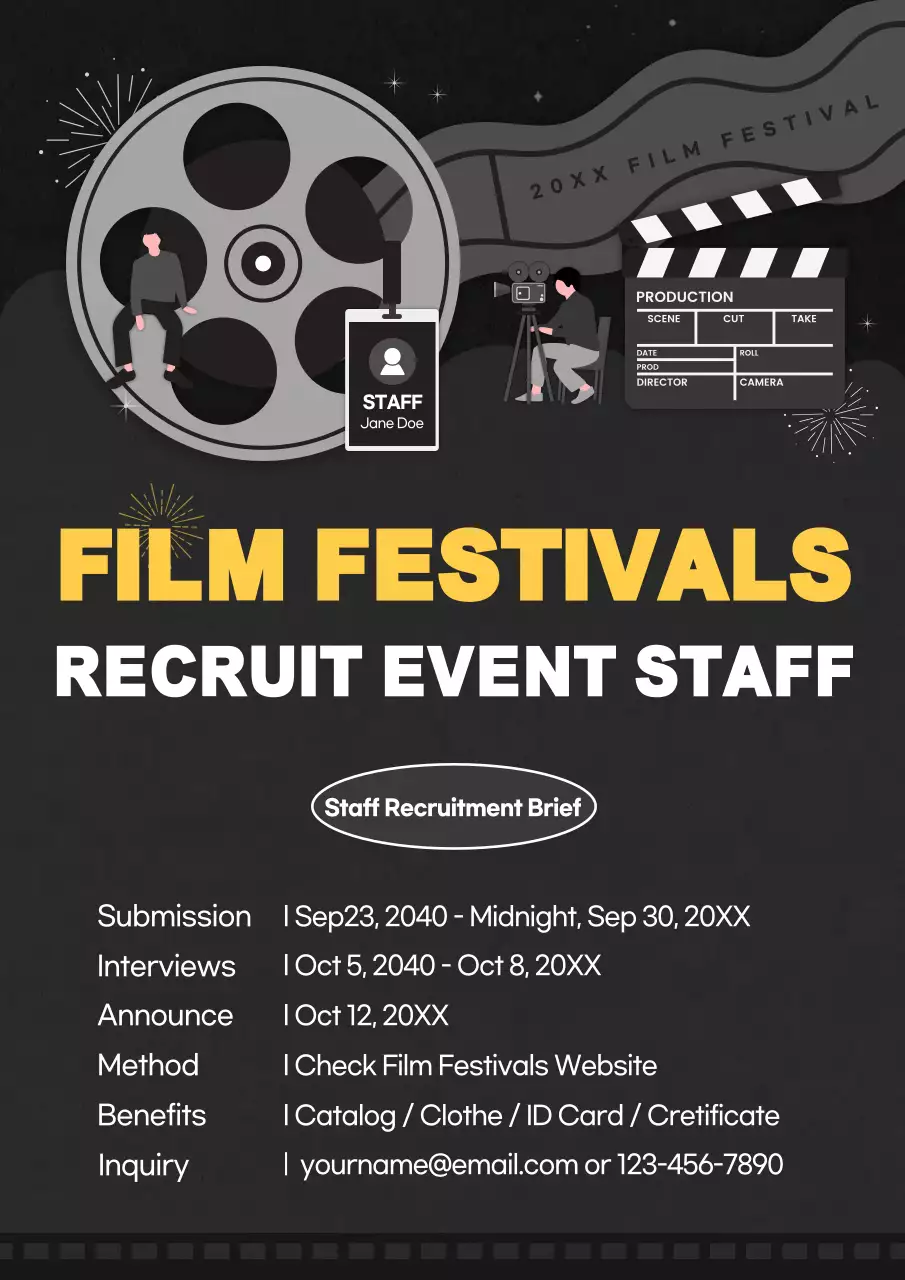 Black Modern Film Recruitment Poster