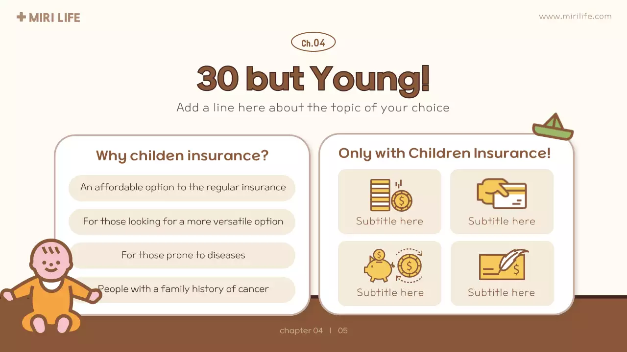 yellow cute child insurance proposal