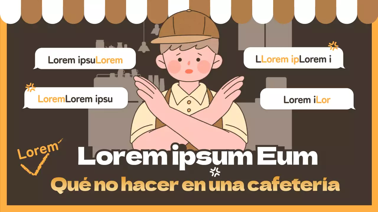Miniatura en YouTube del concepto de cafetería marrón y blanca
