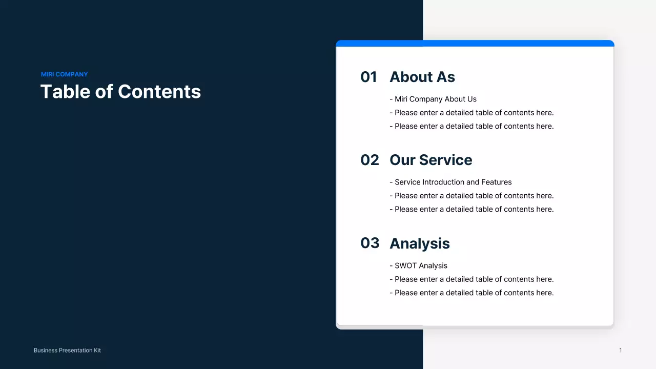 Simple business materials in blue and gray