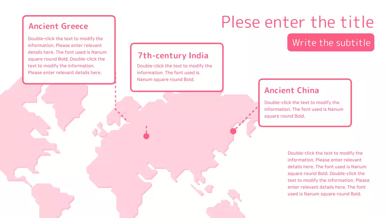 Presentation of pink clean geometric shapes