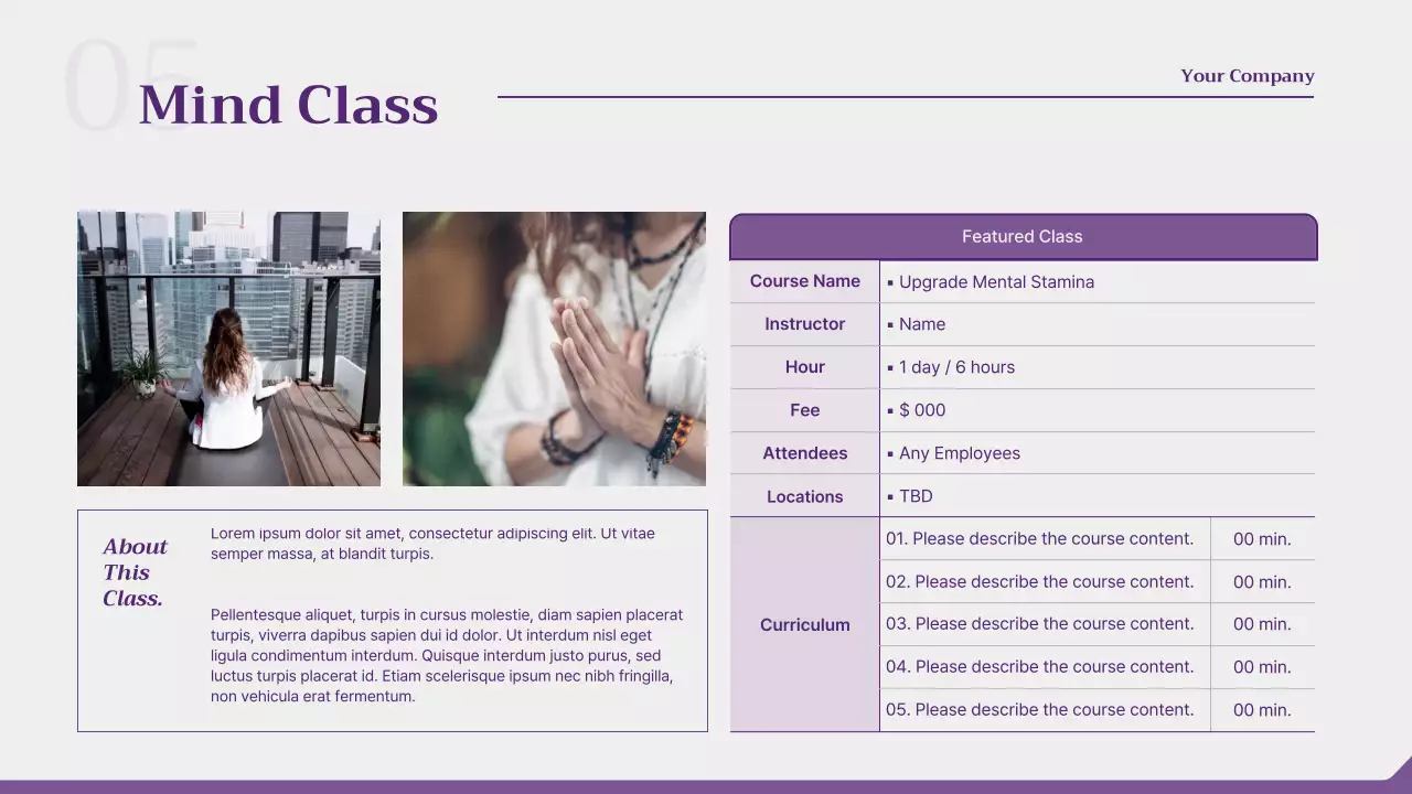 Tài liệu trình bày đề xuất lớp học hiện đại màu tím