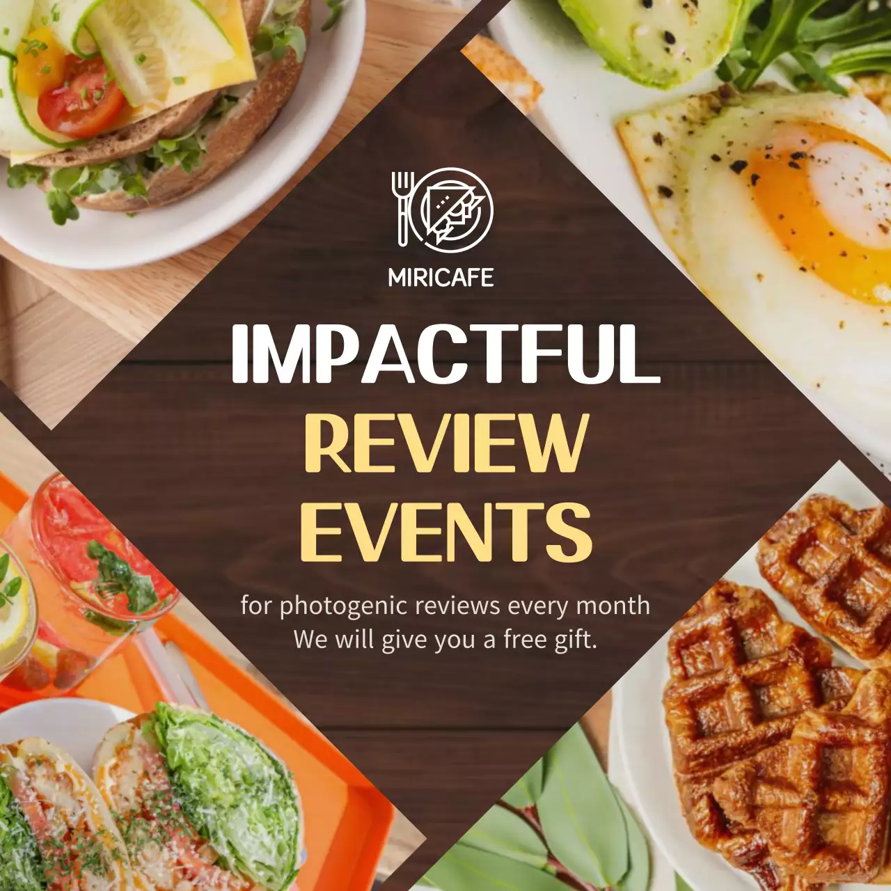 Brown Modern Food Promotion Social Media Post