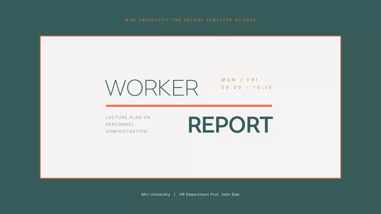 Green Professional Course Syllabus Presentation