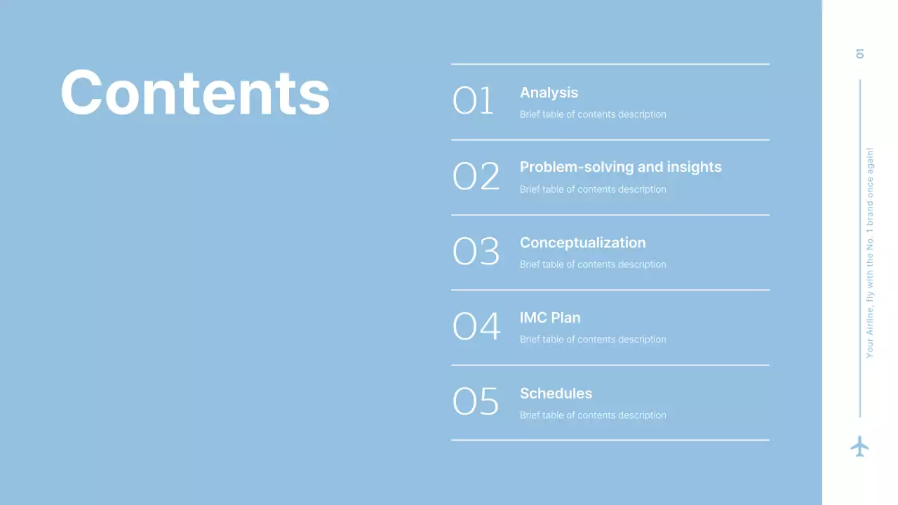 Blue Modern Airline Presentation