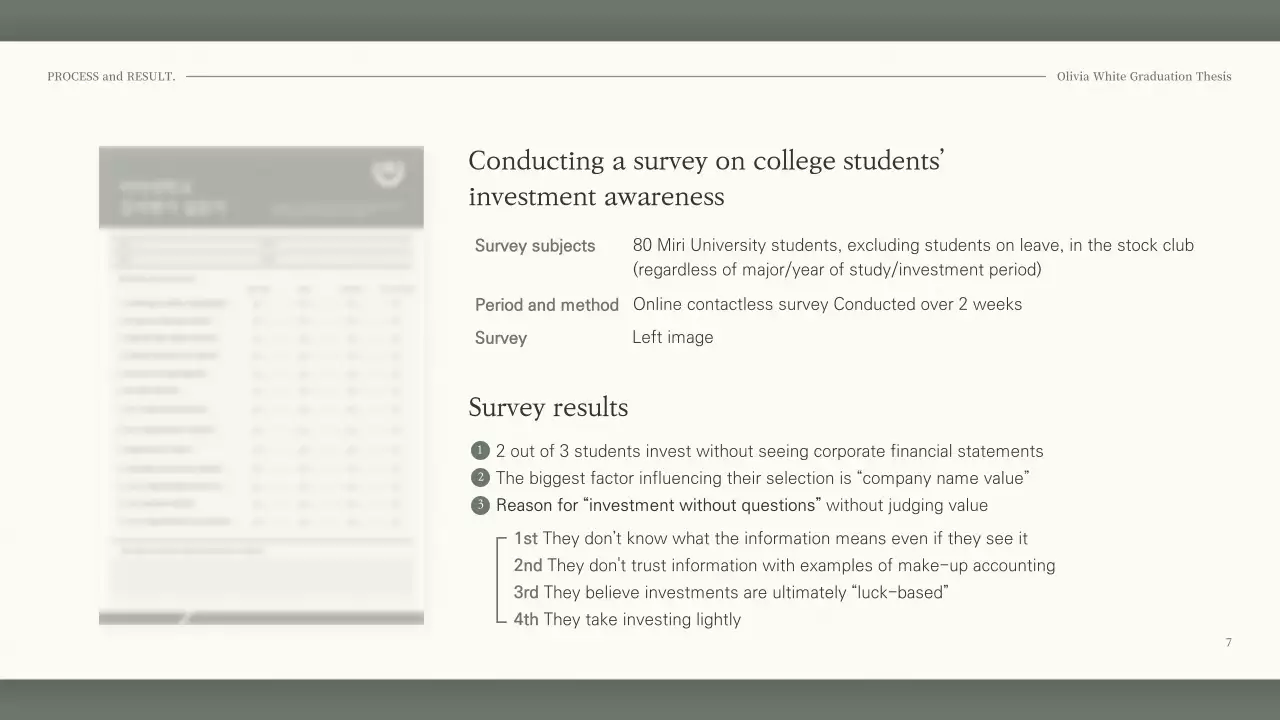 Presenting an accounting assignment with a dark green, calming look