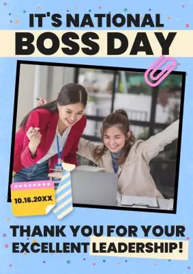 Blue Trendy Leadership Announcement Poster