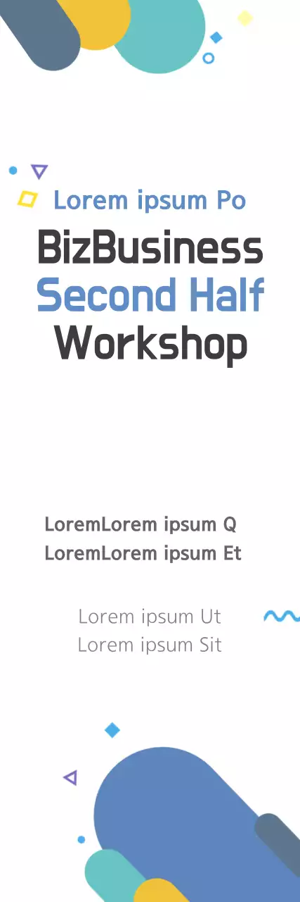 Banner de convite para workshop de negócios moderno azul