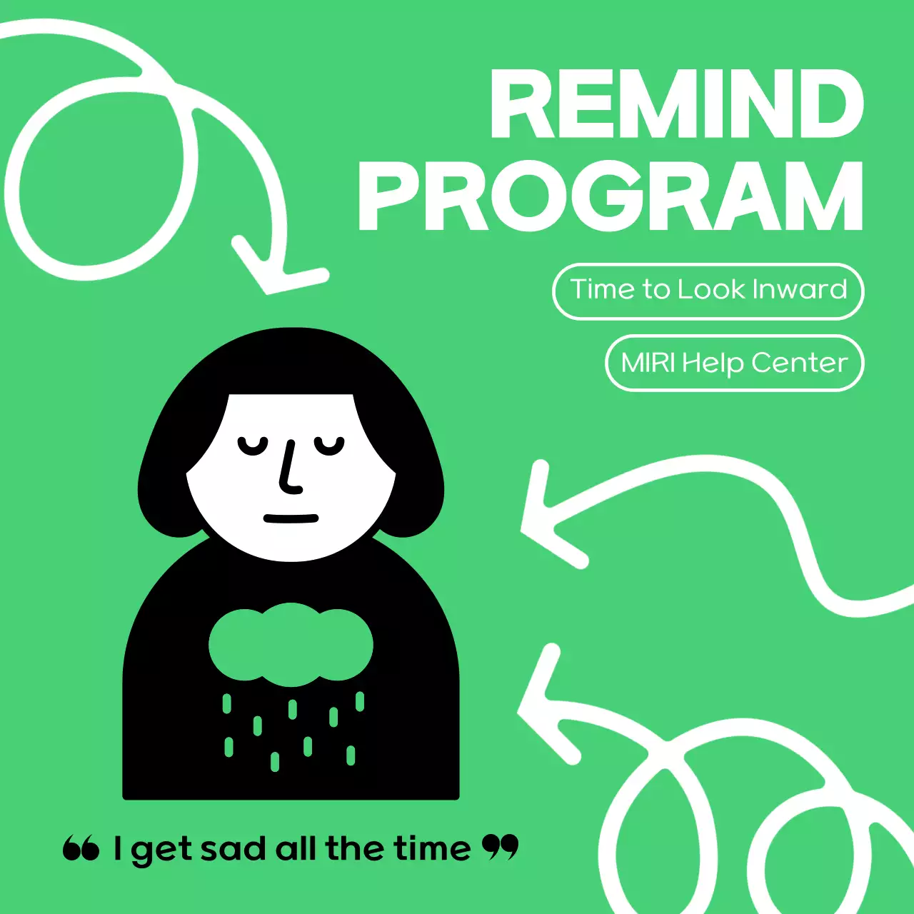 Green Minimal Mental Health Announcement Social Media Post