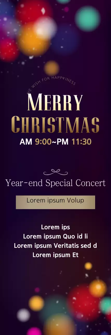 Banner de evento de Natal elegante roxo