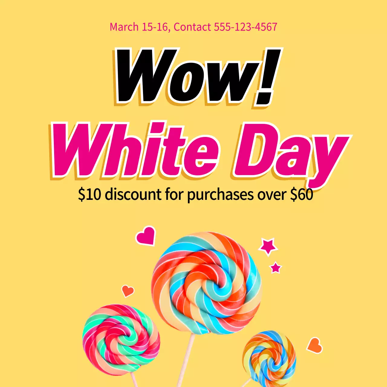 Yellow Trendy Discount Promotion Banner