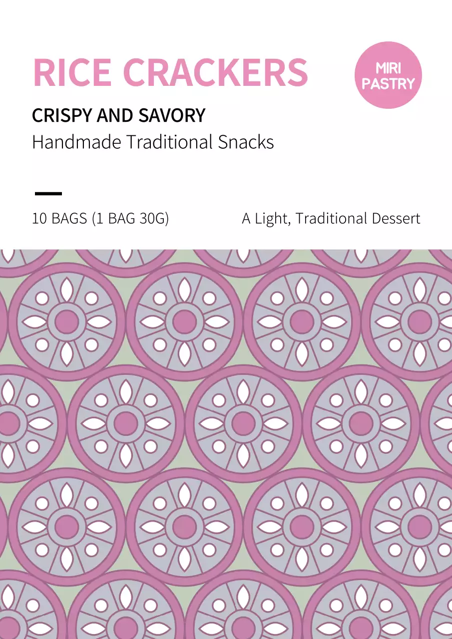 Pink Traditional Snacks Promotion Poster