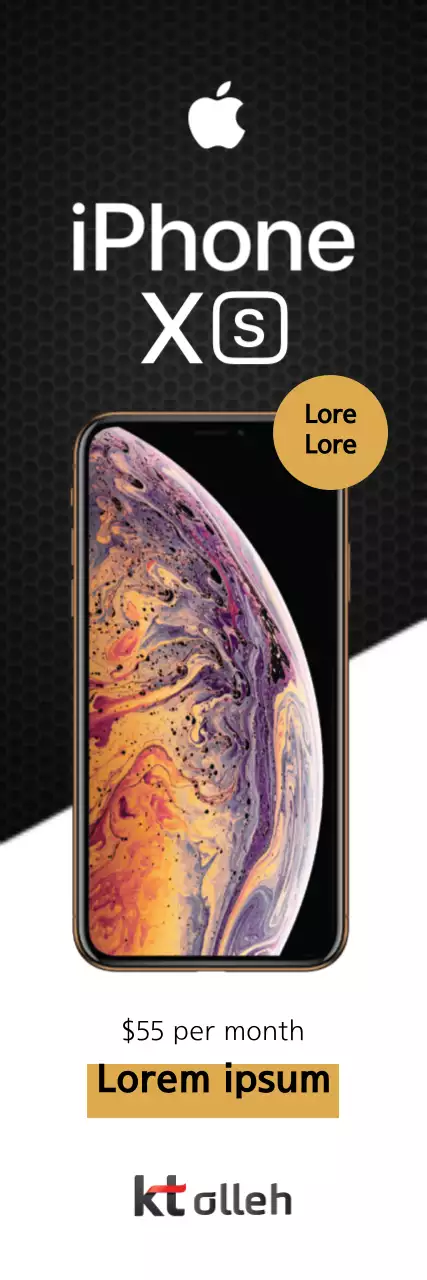 Banner promocional de smartphone moderno preto