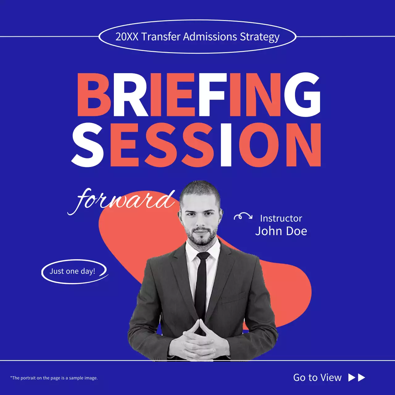 Blue Modern Briefing Announcement Instagram Post