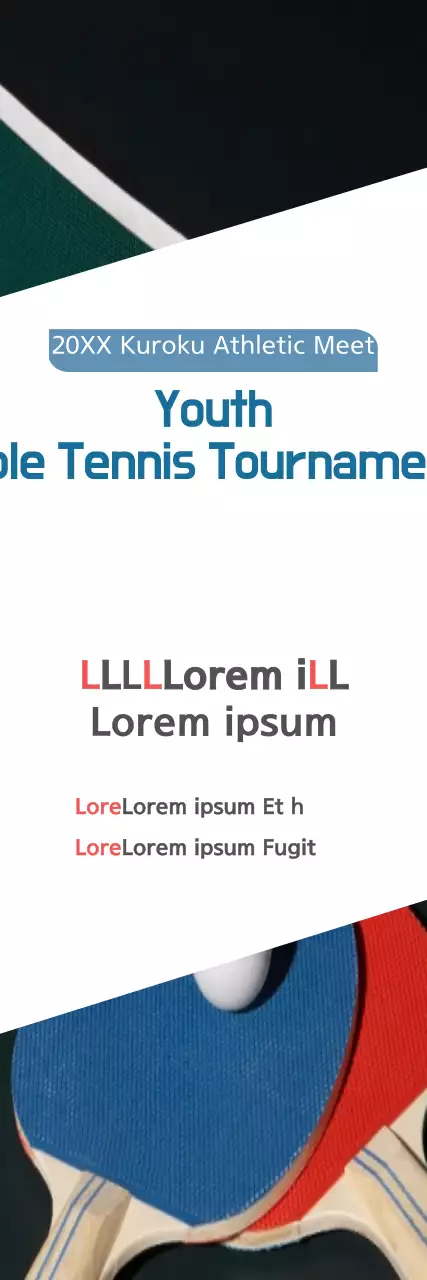 Banner azul simples para eventos esportivos