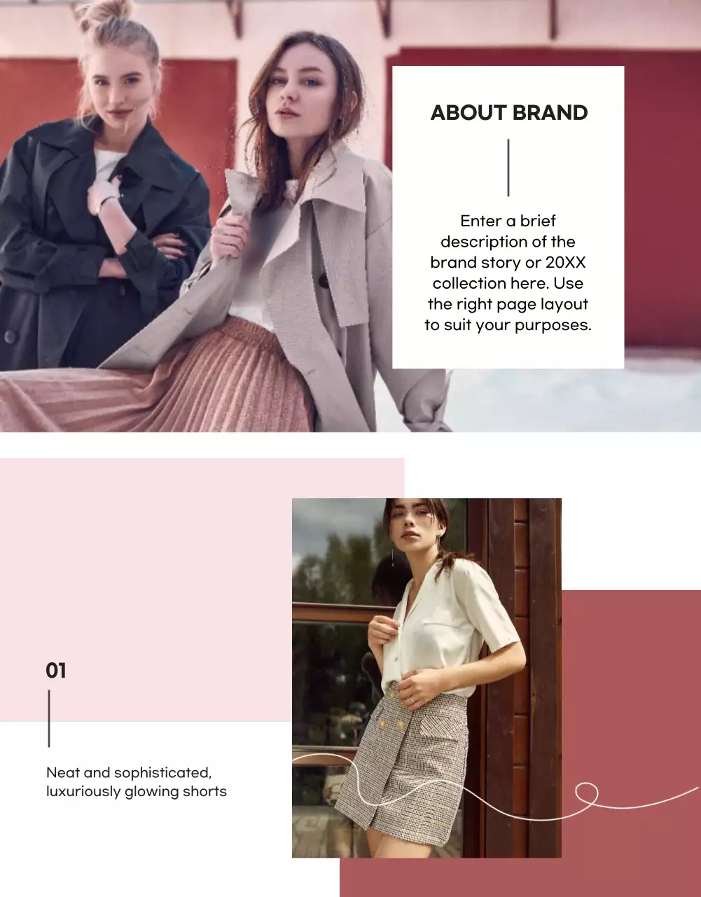 Pink Modern Fashion Promotion Poster