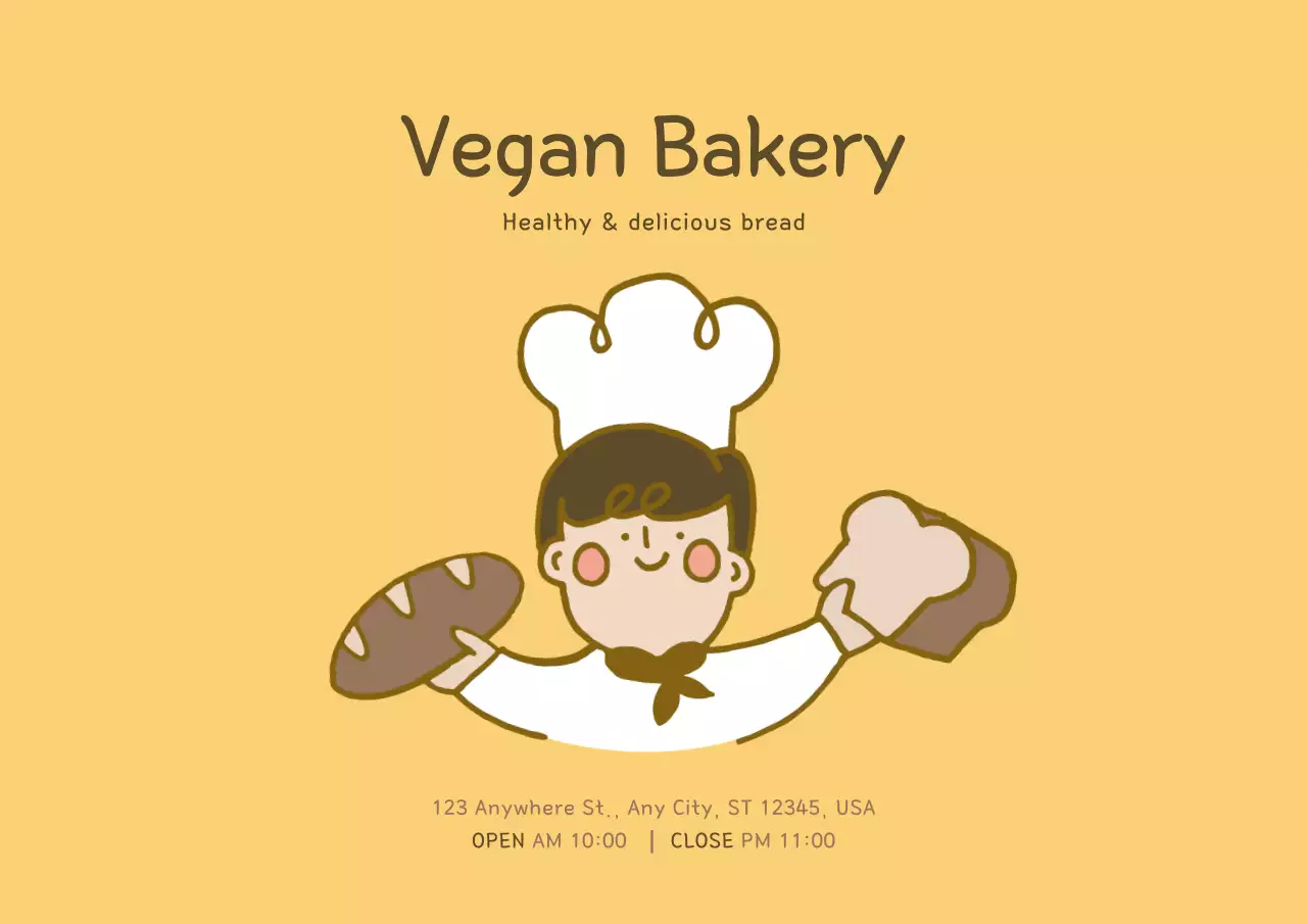Beige Simple Bakery Promotion Poster