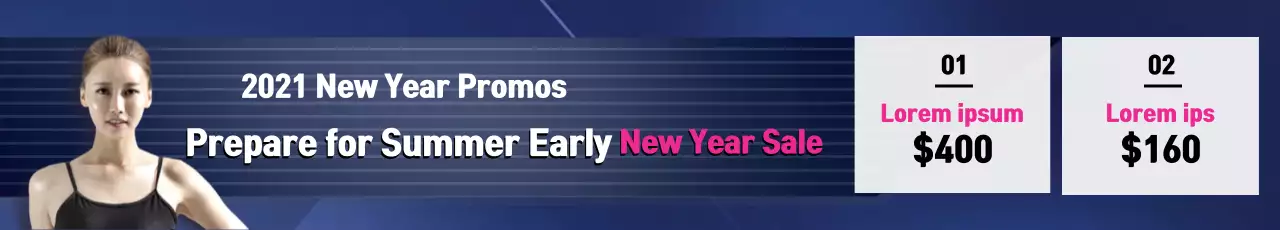 Highlight blue photos to promote a clean fitness look