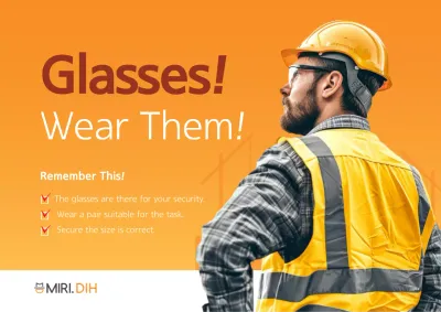 Orange Professional Safety Notice Poster