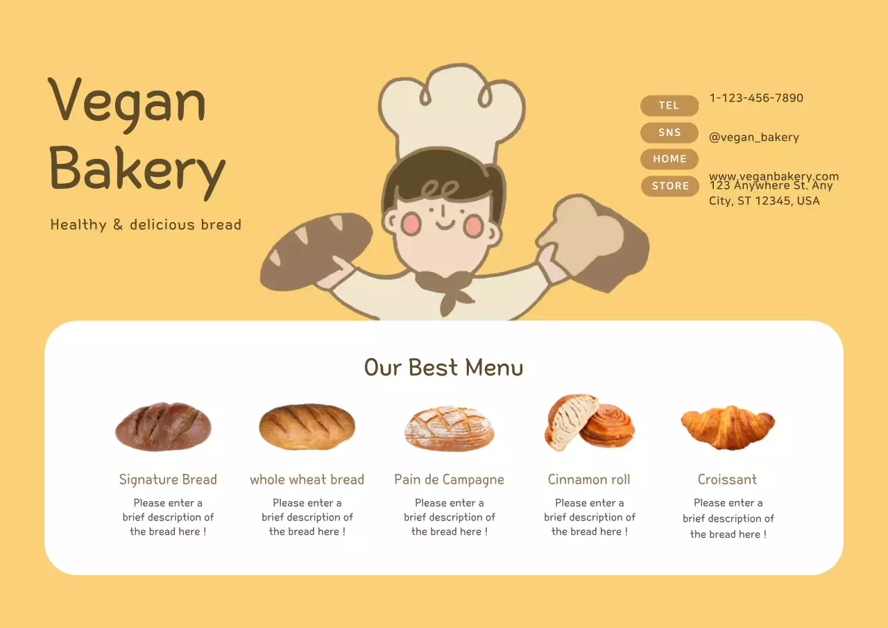Beige Simple Bakery Promotion Poster