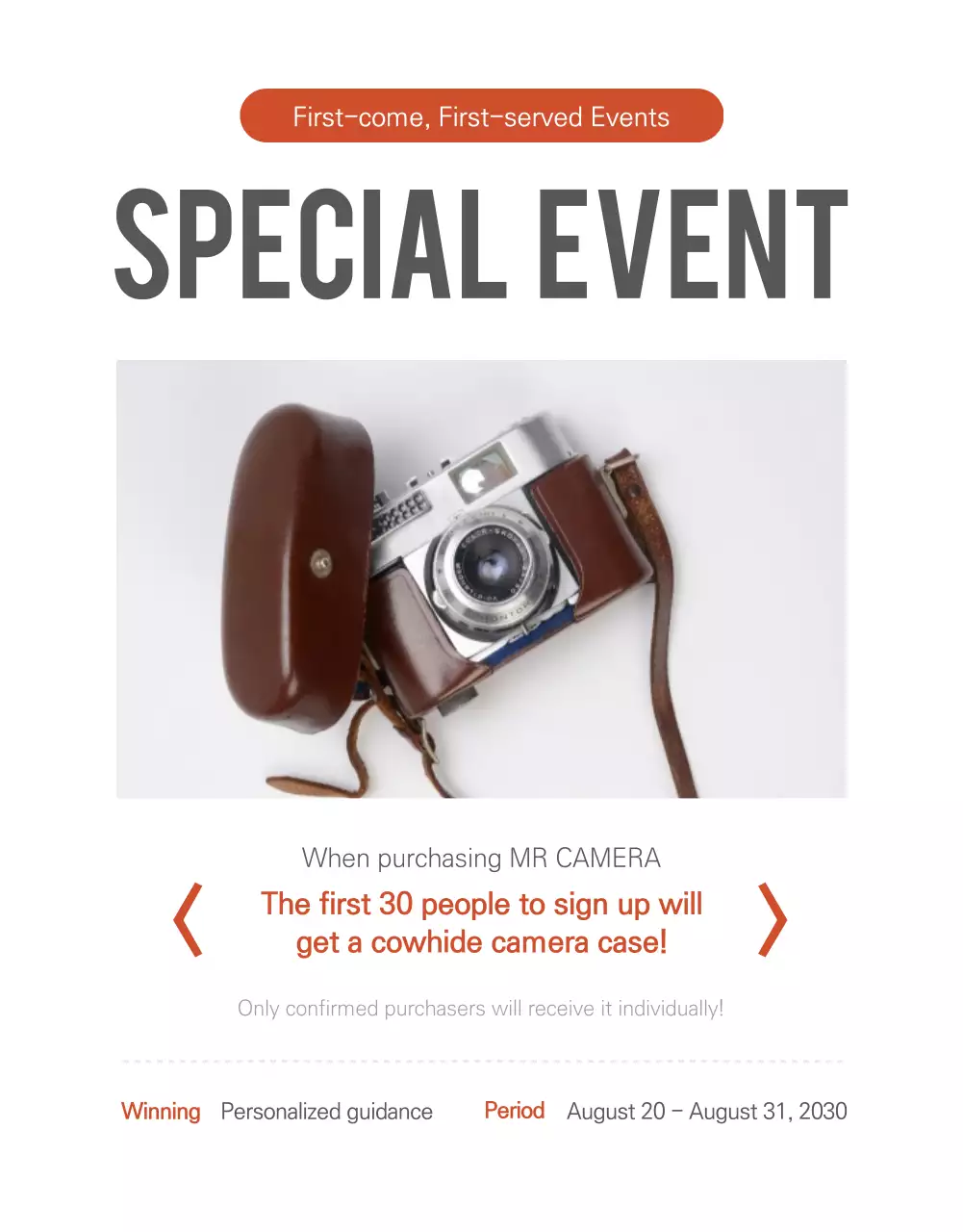 Black Modern Camera Promotion Poster