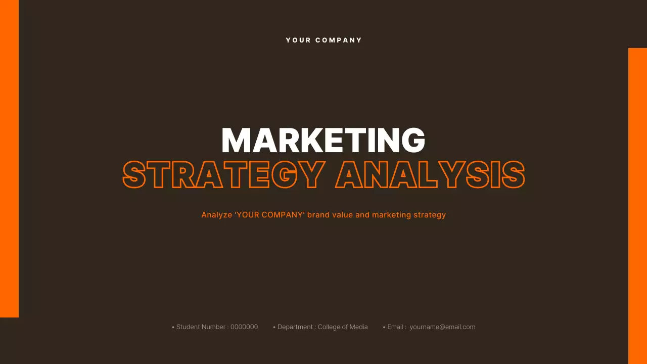 Orange Professional Marketing Guide Presentation