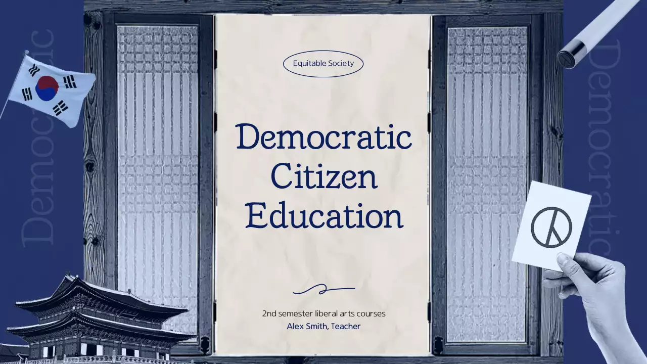 블루 모던 민주주의 과정 프레젠테이션