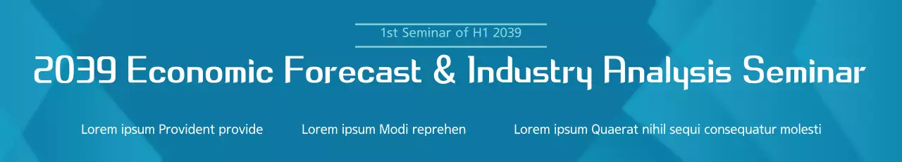 Banner de anúncio do seminário Blue Modern
