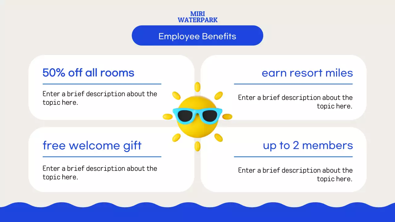 블루 플레이풀 워터파크 프로모션 프리젠테이션