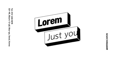 Stylized, three-dimensional shapes with clean titles for shop information and customer service